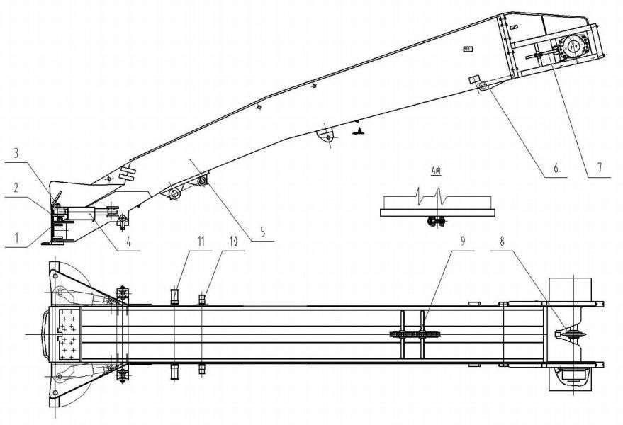 扒渣機運輸料槽圖紙