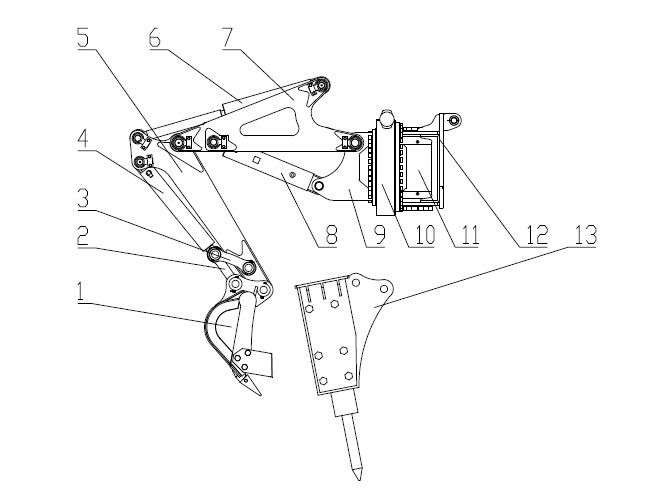 巷道修復機動臂